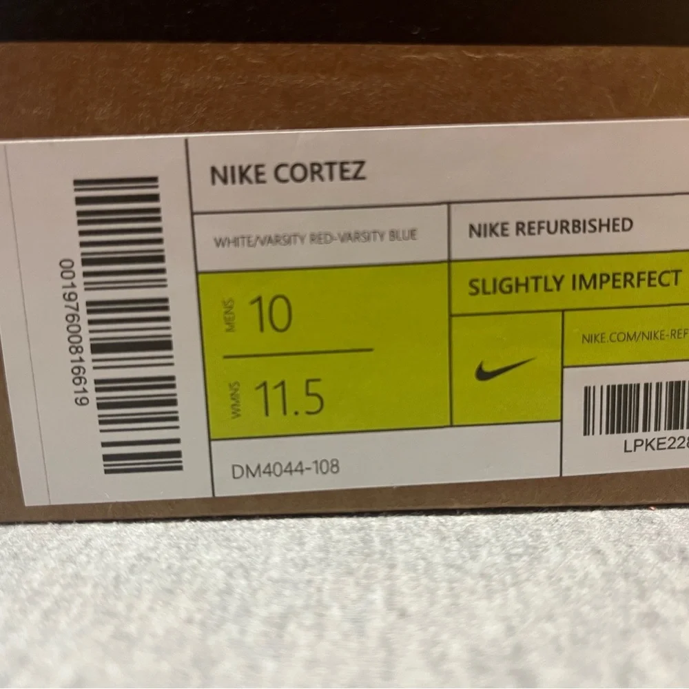 Nike Cortez White Red Varsity Blue Sneaker Men's Shoe Size 10 DM4044-108 - Picture 11 of 11